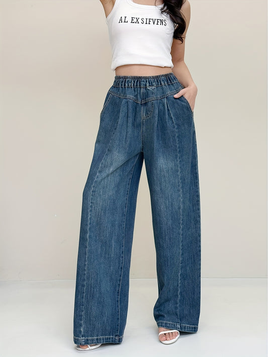 Net wrinkles Jeans Straight Jeans