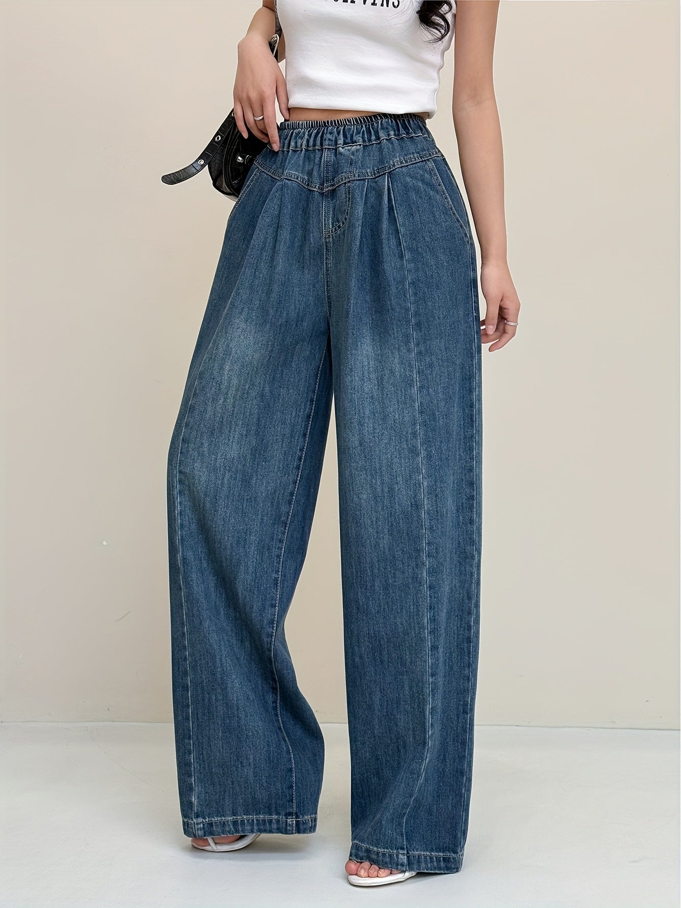 Net wrinkles Jeans Straight Jeans