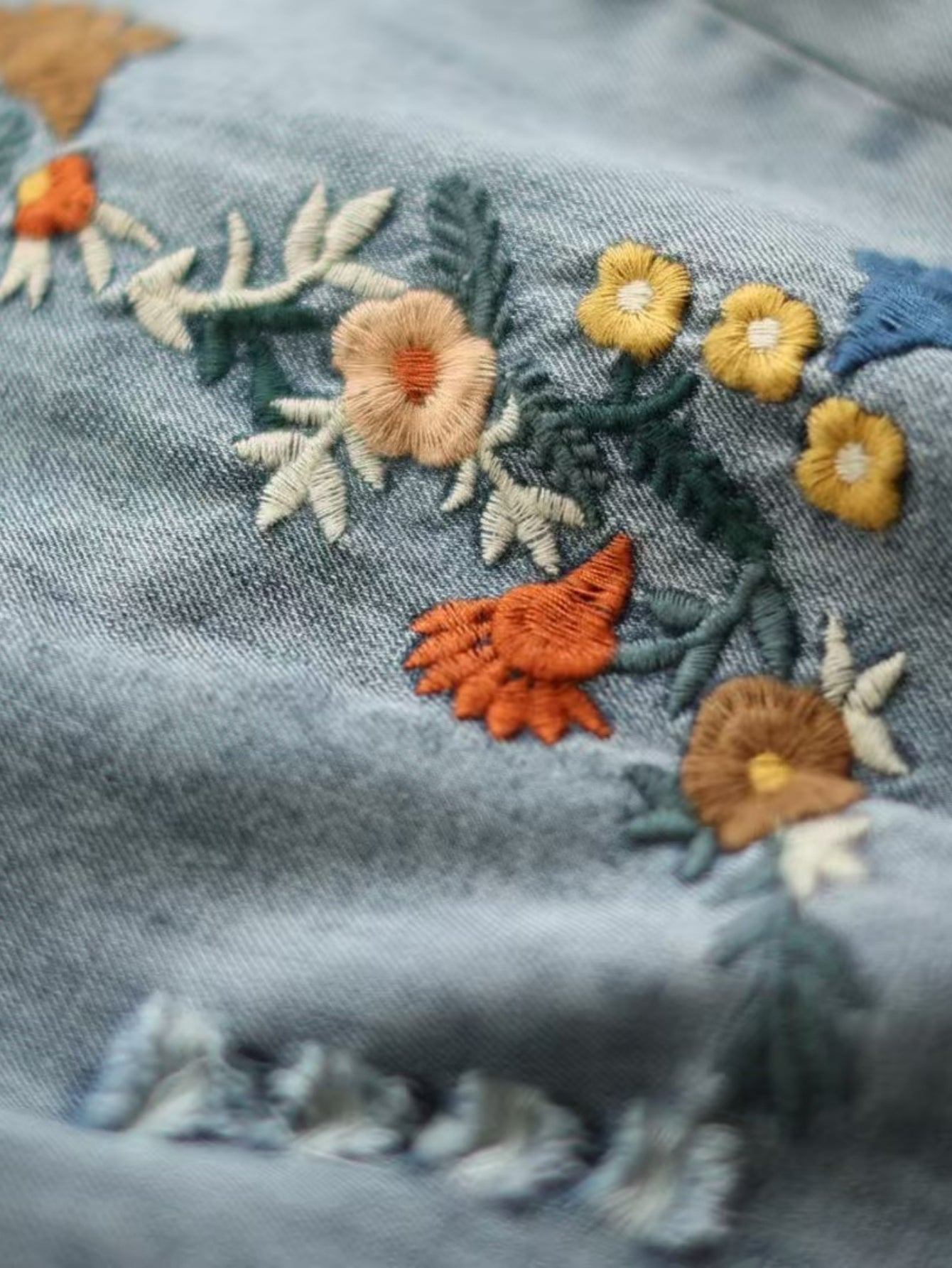 Flower Vine Green Leaf Jeans