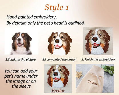 Custom embroidered pet hoodie