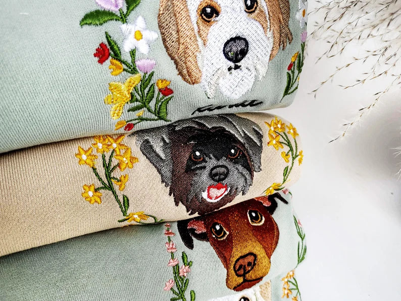 Custom embroidered pet hoodie